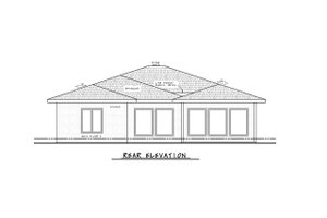 Exterior - Rear Elevation for Modern House Plan #20-2496 - 3 bed, 3 bath