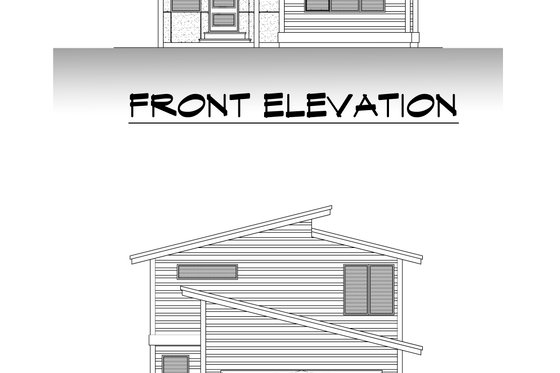Exterior - Other Elevation 1 for Contemporary House Plan #1066-207 - 3 bed, 2.5 bath
