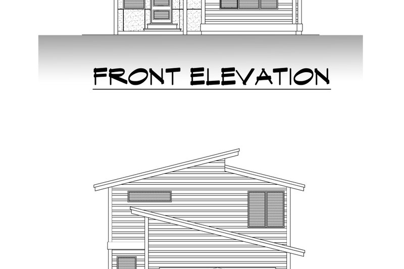 Home Plan - Exterior - Other Elevation 1 for Contemporary House Plan #1066-207 - 3 bed, 2.5 bath