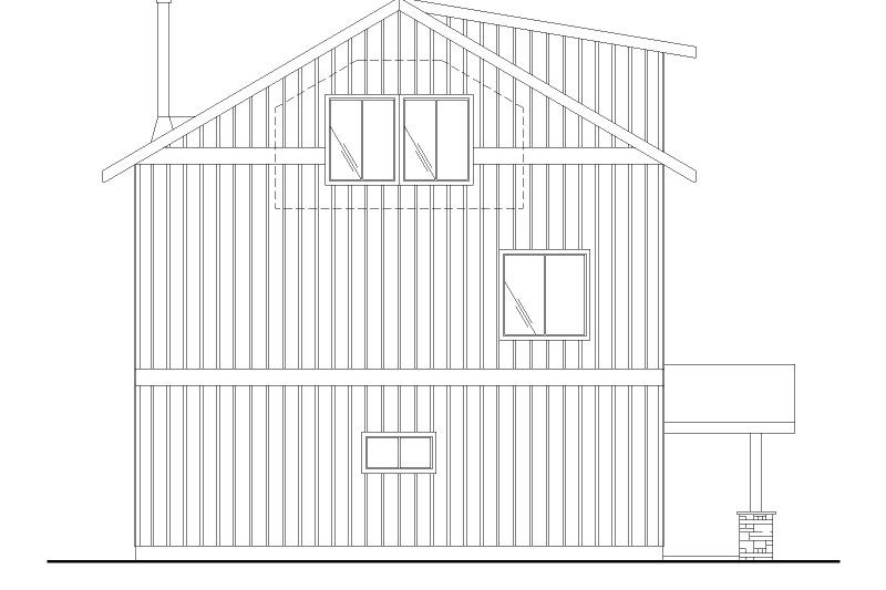 Architectural House Design - Exterior - Rear Elevation for Barndominium House Plan #117-1018 - 4 bed, 4.5 bath