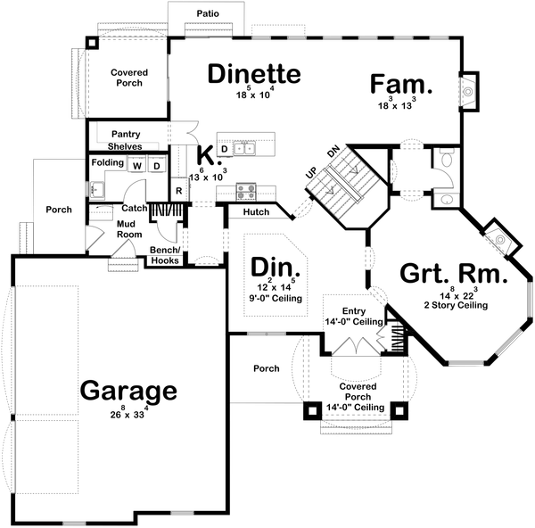 Dream House Plan - Mediterranean Floor Plan - Main Floor Plan #455-174