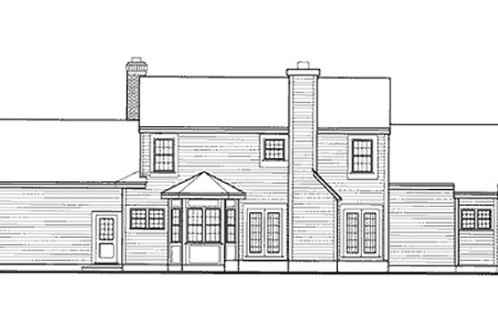 Exterior - Rear Elevation for Farmhouse House Plan #3-189 - 4 bed, 2.5 bath