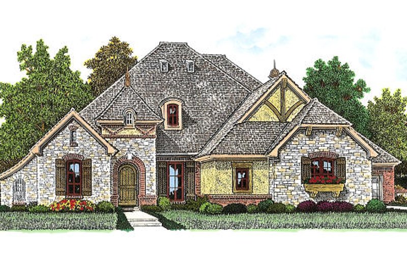 Home Plan - European Exterior - Front Elevation Plan #310-972