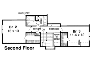 Floor Plan - Upper Floor for Traditional House Plan #312-232 - 3 bed, 2.5 bath