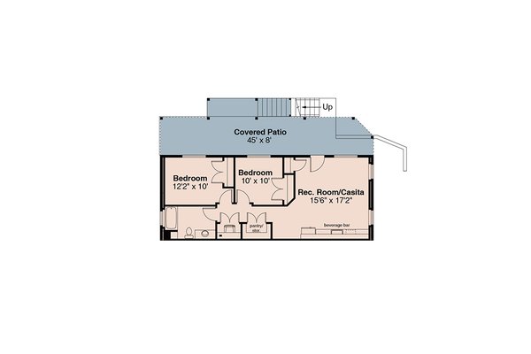 House Blueprint - Floor Plan - Lower Floor for Farmhouse House Plan #124-1465 - 5 bed, 3 bath