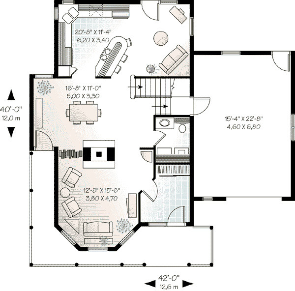 Dream House Plan - Farmhouse Floor Plan - Main Floor Plan #23-499