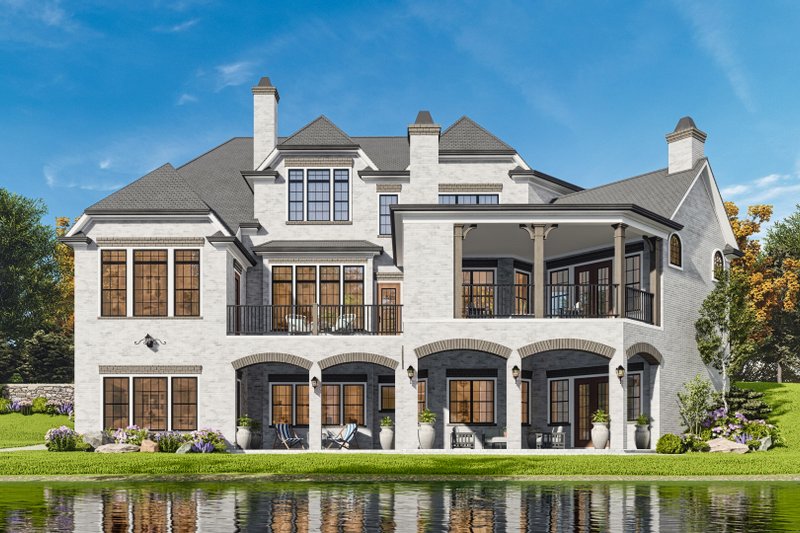 Dream House Plan - Exterior - Rear Elevation for European House Plan #54-718 - 5 bed, 5.5 bath