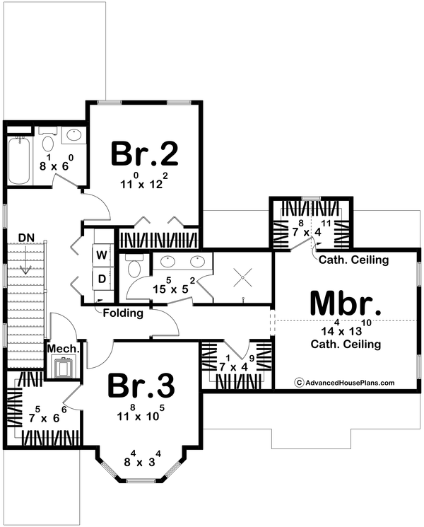Dream House Plan - Modern Floor Plan - Upper Floor Plan #455-430