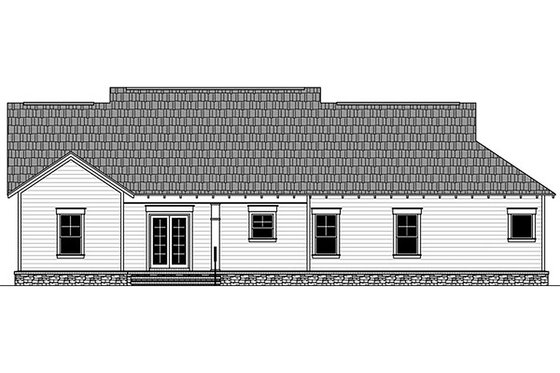 Exterior - Rear Elevation for Craftsman House Plan #21-382 - 3 bed, 2 bath