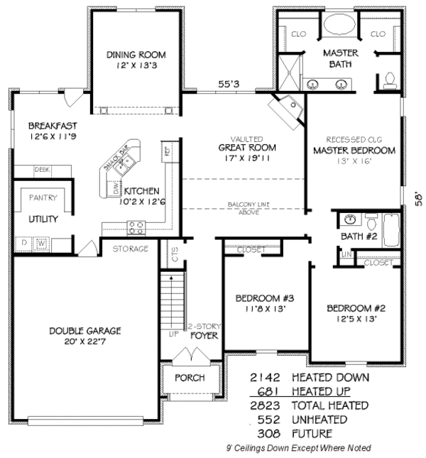 Traditional Floor Plan - Main Floor Plan #424-286