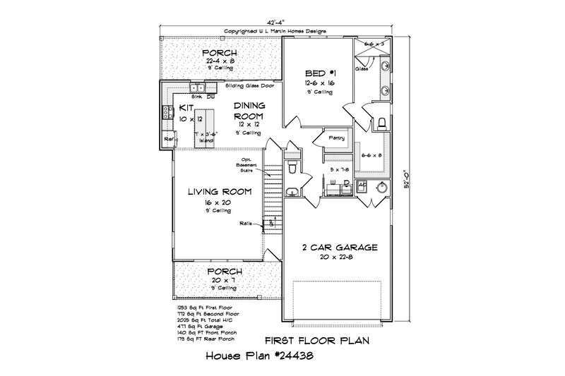 Home Plan - Floor Plan - Main Floor 1 for Cottage House Plan #513-2231 - 4 bed, 2.5 bath