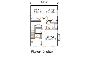 Floor Plan - Lower Floor for Craftsman House Plan #79-274 - 4 bed, 3.5 bath