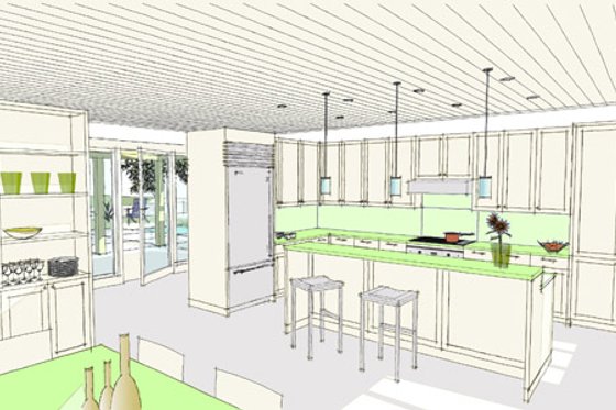 Interior - Kitchen for Ranch House Plan #445-6 - 4 bed, 3.5 bath