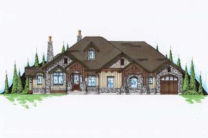 Home Plan - European Exterior - Front Elevation Plan #5-305