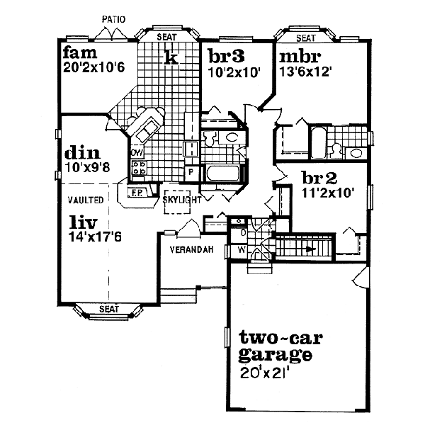 Traditional Floor Plan - Main Floor Plan #47-253