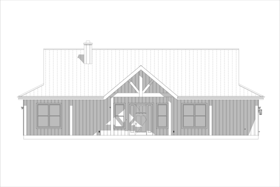 Exterior - Front Elevation 3 for Farmhouse House Plan #1127-22 - 3 bed, 2 bath