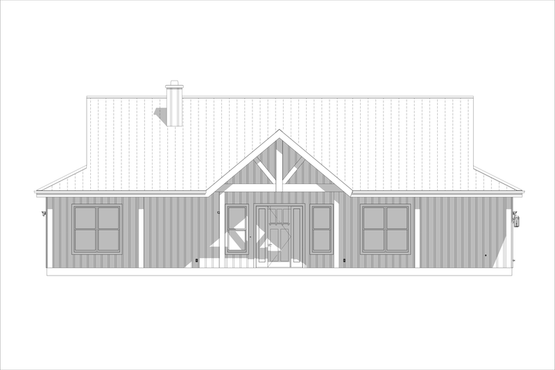 House Blueprint - Exterior - Front Elevation 3 for Farmhouse House Plan #1127-22 - 3 bed, 2 bath
