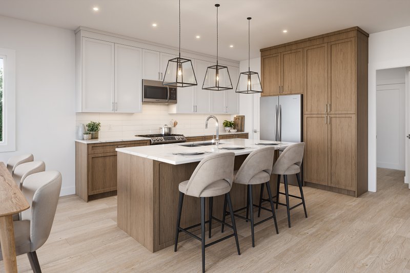 House Blueprint - Interior - Kitchen for Contemporary House Plan #1100-46 - 3 bed, 2 bath