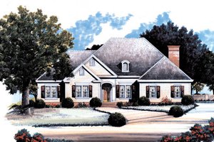 Country Exterior - Front Elevation Plan #429-25