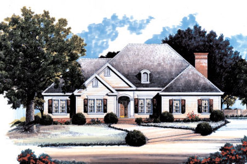 Home Plan - Country Exterior - Front Elevation Plan #429-25