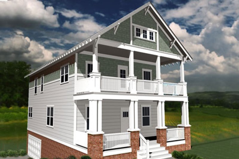 Dream House Plan - Exterior - Other Elevation for Craftsman House Plan #461-14 - 4 bed, 3 bath