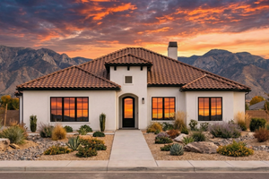 House Blueprint - Exterior - Front Elevation for Mediterranean House Plan #1096-88 - 4 bed, 3 bath