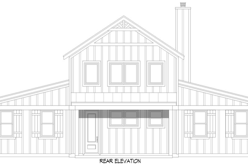 Home Plan - Exterior - Rear Elevation 1 for Barndominium House Plan #932-1208 - 3 bed, 2 bath