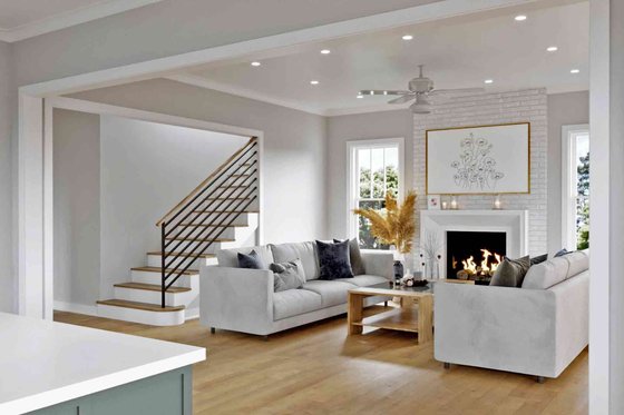 Interior - Family Room for Craftsman House Plan #1079-1 - 4 bed, 3 bath