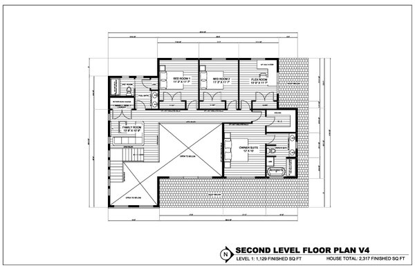 Modern Floor Plan - Upper Floor Plan #1075-14