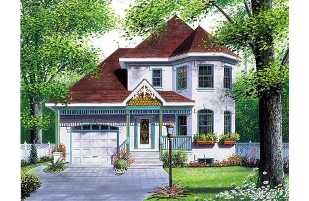 Victorian Style House Plan - 3 Beds 1.5 Baths 1508 Sq/Ft Plan #23-2001