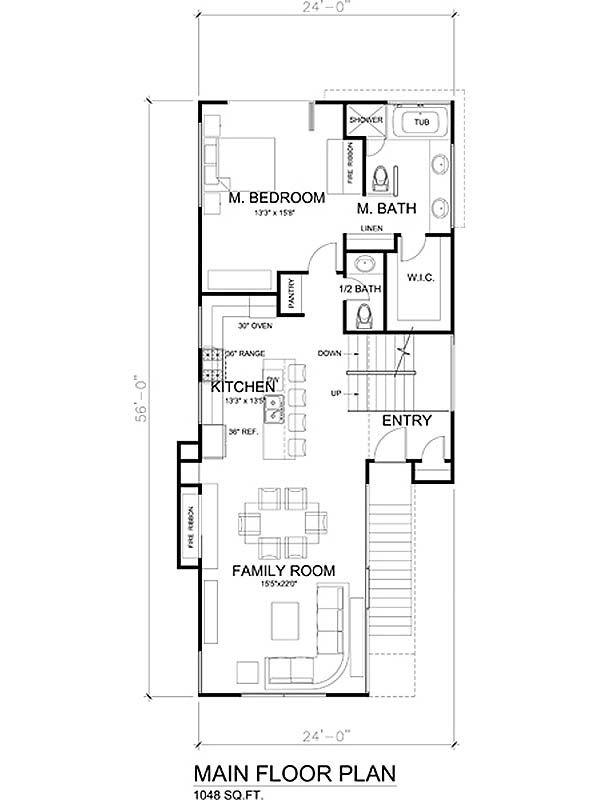 House Plan Design - Modern Floor Plan - Main Floor Plan #484-1