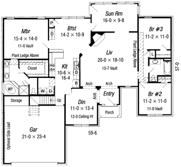 European Floor Plan - Main Floor Plan #329-114