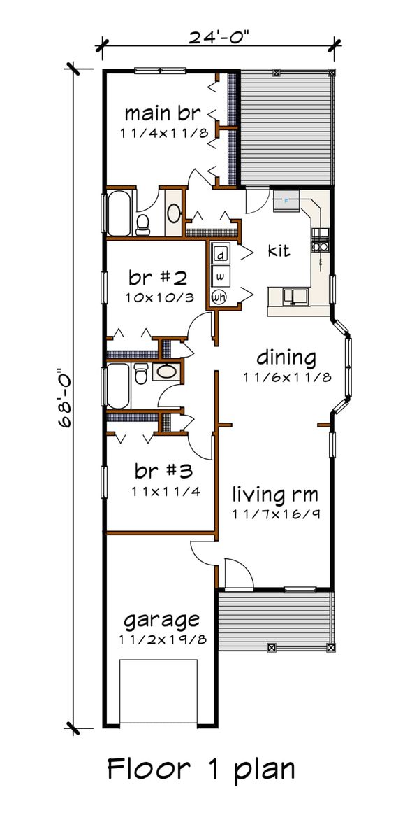 Traditional Floor Plan - Main Floor Plan #79-149