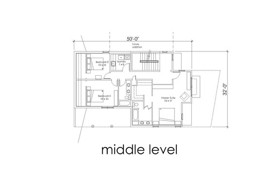 Floor Plan - Main Floor for Modern House Plan #902-4 - 4 bed, 4 bath