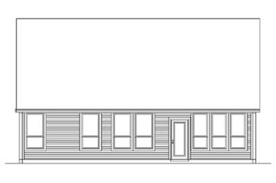 Exterior - Rear Elevation for Craftsman House Plan #84-265 - 3 bed, 2 bath
