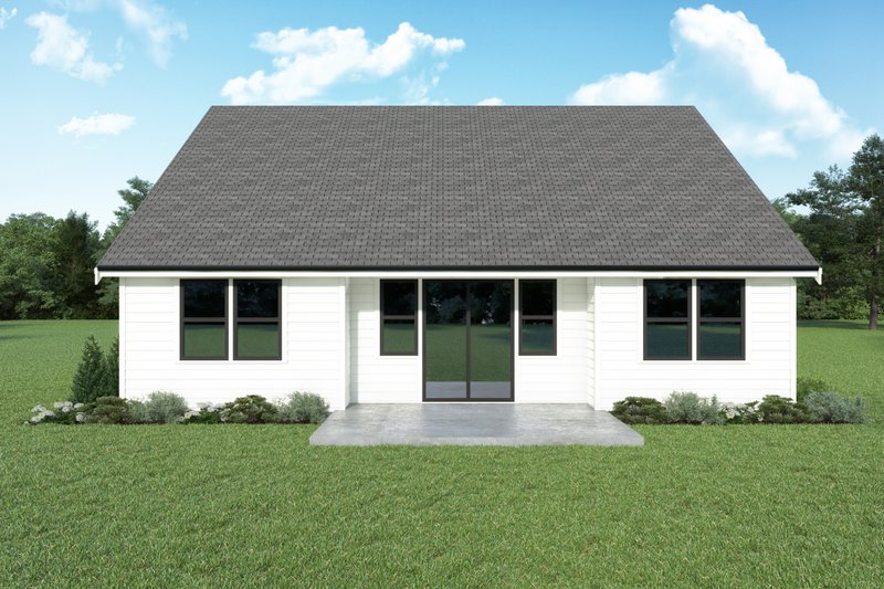 Dream House Plan - Exterior - Rear Elevation for Farmhouse House Plan #1070-166 - 3 bed, 2 bath