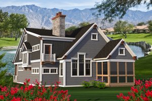 Exterior - Rear Elevation for Craftsman House Plan #70-1204 - 4 bed, 3 bath