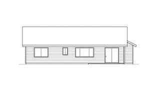 Exterior - Rear Elevation for Ranch House Plan #124-286 - 3 bed, 2 bath