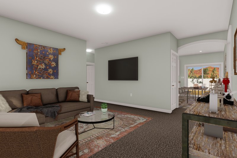 Architectural House Design - Interior - Family Room 2 for Ranch House Plan #1060-103 - 3 bed, 2 bath