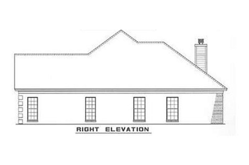 House Plan Design - Exterior - Other Elevation 1 for Traditional House Plan #17-154 - 4 bed, 2 bath