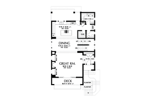 Floor Plan - Main Floor for Contemporary House Plan #48-991 - 3 bed, 2.5 bath