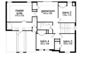 Traditional Style House Plan - 4 Beds 2.5 Baths 2550 Sq/Ft Plan #84-373 