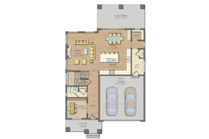 Floor Plan - Main Floor for Farmhouse House Plan #1057-15 - 4 bed, 3.5 bath