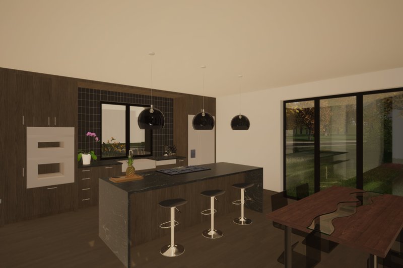 Home Plan - Interior - Kitchen for Contemporary House Plan #80-223 - 3 bed, 3 bath