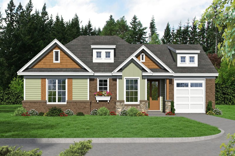 Home Plan - Craftsman Exterior - Front Elevation Plan #932-26