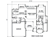 European Style House Plan - 3 Beds 3 Baths 2692 Sq/Ft Plan #67-692 