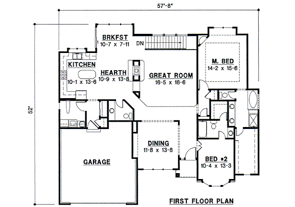 European Floor Plan - Main Floor Plan #67-692
