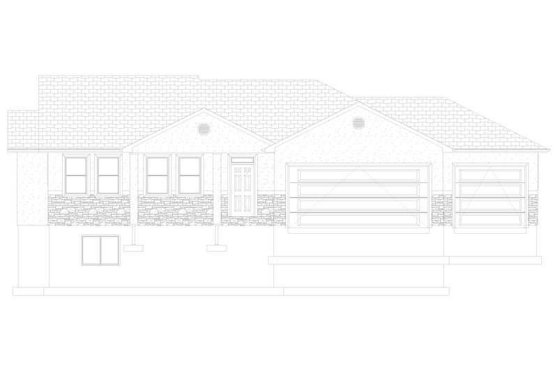 House Blueprint - Exterior - Front Elevation 6 for Traditional House Plan #1060-56 - 3 bed, 2 bath