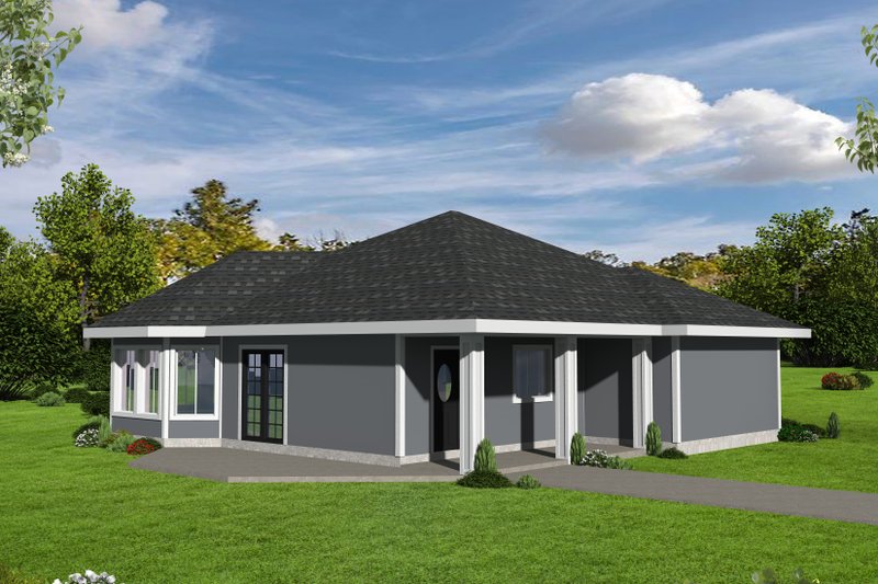 Home Plan - Adobe / Southwestern Exterior - Front Elevation Plan #117-964