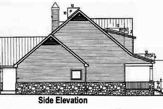 Exterior - Other Elevation for Country House Plan #15-217 - 4 bed, 4 bath